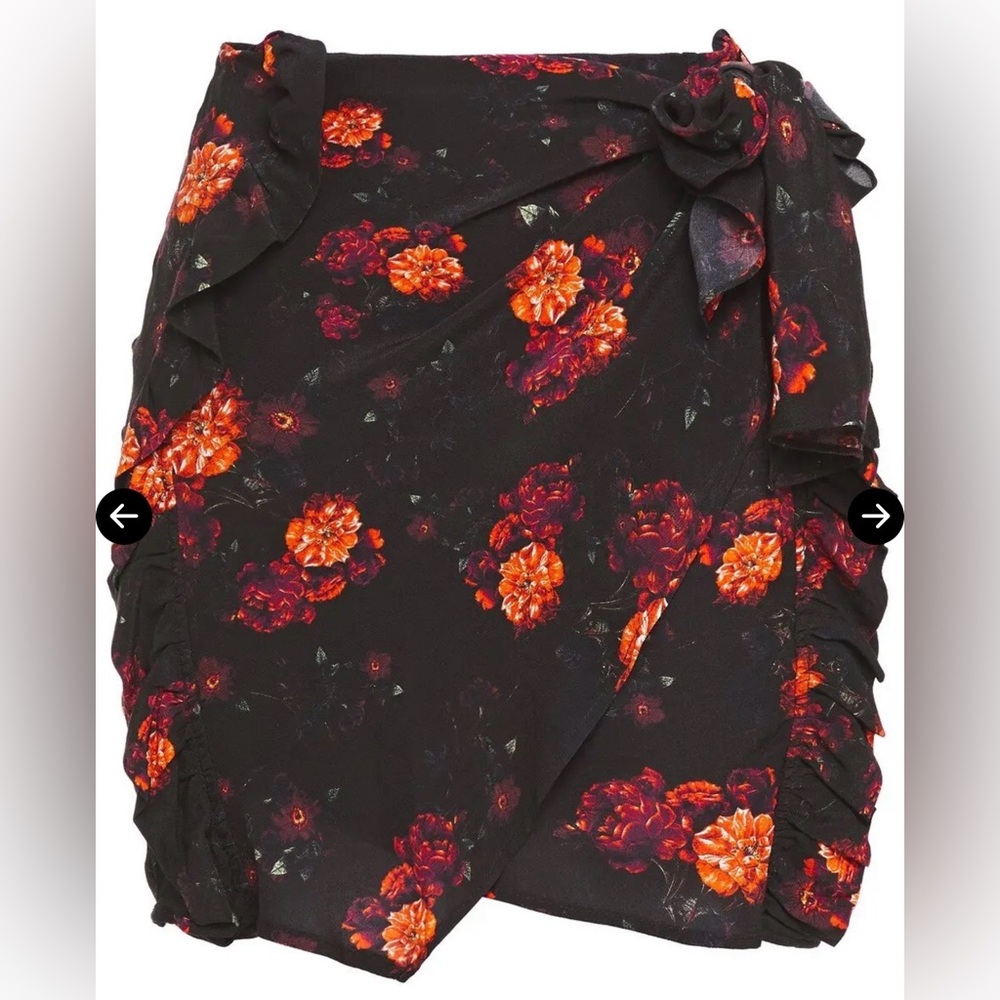 IRO Paris Kasper Wrap Effect Floral Mini Skirt - Picture 3 of 9